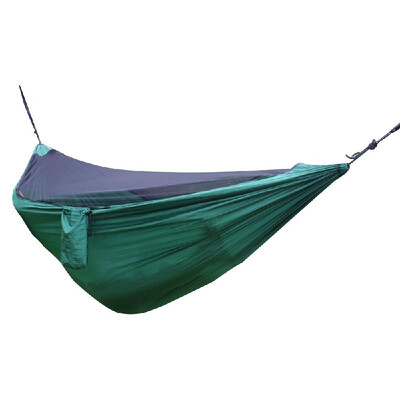 

Camping Hammock With Mesh Net Lightweight Portable Nylon Hammock Multifunctional Hammock for Outdoor Patio Garden Backyard Travel