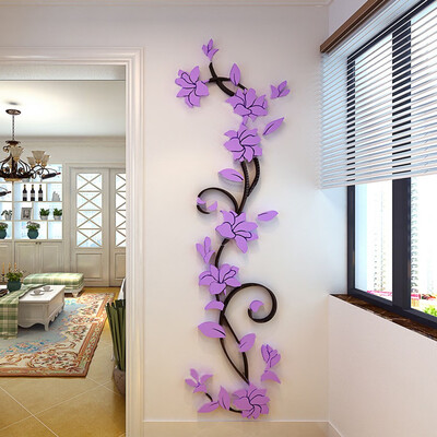 

Gobestart 45X150cm DIY 3D Acrylic Crystal Wall Stickers Living Room TV Background Hot