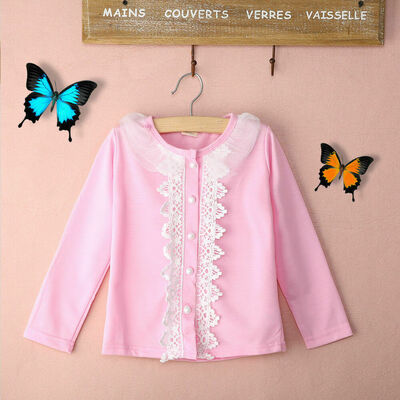 

Baby Kids Girls Lace Cardigan Button Coat Cloak Outerwear Jackets Blouse Clothes