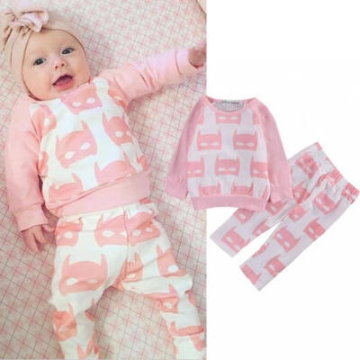 

2PCS Infant Baby Girl Clothes Outfits Sweatshirt TopsPants Tracksuit Set