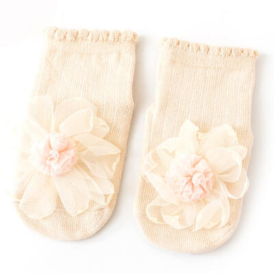 

Baby Floral Lace Princess Socks Cotton Non-Slip Infant Toddler Floor Socks