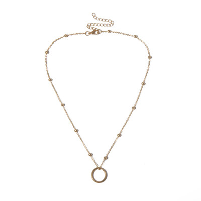 

Fashion Minimalist Round Silver Gold Beads Choker Necklace for Women Girl Chokers Jewelry colar collares