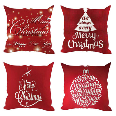 

Siaonvr 4Pcs Christmas Pillow Cover Pillowcases Decorative Sofa Cushion Cover Decoration