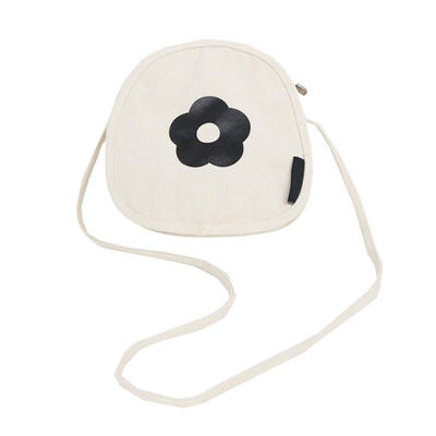 

Simple Printed Canvas Shoulder Bag Women Girls Casual Round Messenger Bags