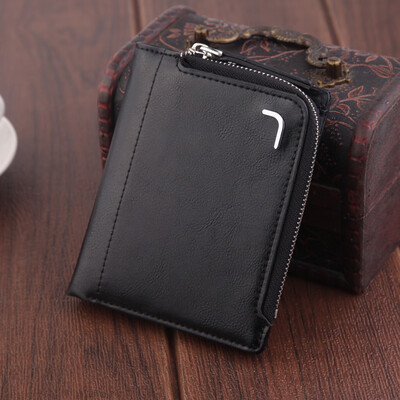 

Tailored Mens Short Style Vintage Multi-function Zipper Coin Purse Card Holder Bag
