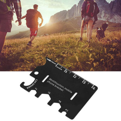 

Greensen Multi-function Foldable Stainless Steel Mobile Phone Bracket Bottle Opener Screwdriver Card