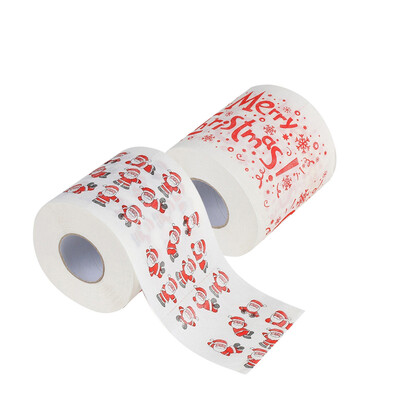 

Gobestart 2PC Home Santa Claus Bath Toilet Roll Paper Christmas Supplies Xmas Tissue Roll