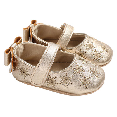 

Baby Infant Kids Girl Bow Leather Soft Sole Crib Toddler Newborn Shoes