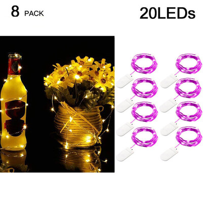 

Gobestart 8Pcs 20LED Fairy Light Battery Starry String Copper Wire Decor Christmas