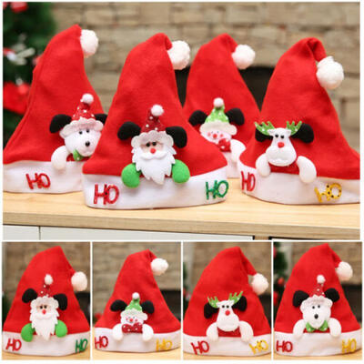 

Unisex Father Christmas Hat XMAS Santa Family Gift For Children Kid Baby lot US