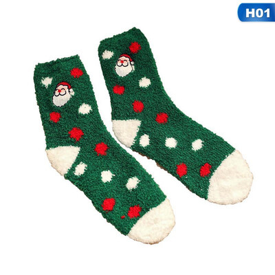 

1 Pair Women socks Casual winter Christmas Socks deer Socks Cotton Cartoon Keep Warm lady Socks Christmas Gift