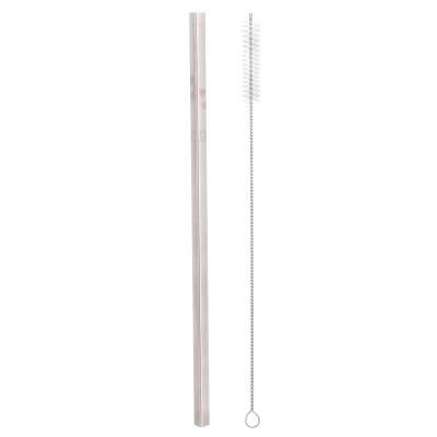 

Metal Drinking Straws With Cleaning Brush Heart Shaped Reusable Straight Drinks Straw Stainless Steel For Hot & Cold Drinks