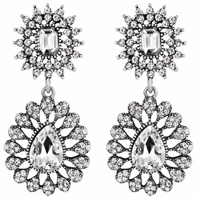

19 Styles Jewelry Exaggerated Rhinestone Crystal Long Drop Earring For Women Statement Gemstone Diamond Earrings Gift