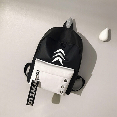 

Tailored Women Girls Preppy Letter Print Shoulder Bookbags School Travel Backpack Bag