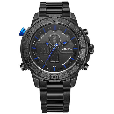 

WEIDE WH6108 Dual Display Quartz Digital Luminous Men Watch Sports 3ATM Waterproof Big Dial Large Face Stopwatch Timer Week Alarm