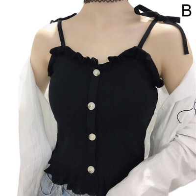 

Trend New Camisole Hong Kong Slim Vest Knit Bottoming Vest Cotton Ladies Camisole