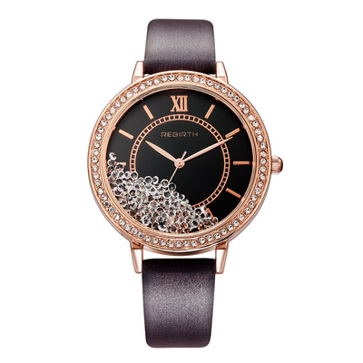 

REBIRTH Li Pofu high quality movement new broken diamond ribbon female quartz electronic watch
