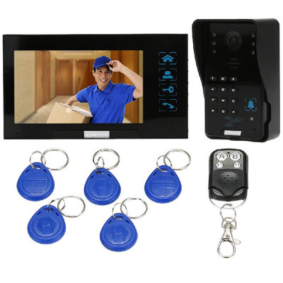 

KKmoon® 7 Wired Video Door Phone System RecordSnapshot Visual Intercom Doorbell with 1800x480 Indoor Monitor 11000TVL Outdoo