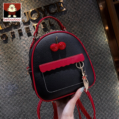 

North bag ins double shoulder small backpack female fresh cherry backpack leisure student schoolbag tide