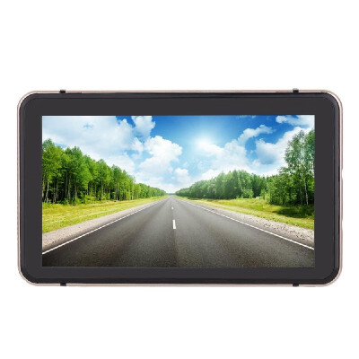 

7" HD Touch Screen Portable Car GPS Navigation 128MB RAM 4GB FM Video Play Champagne Gold Car Navigator Free Map