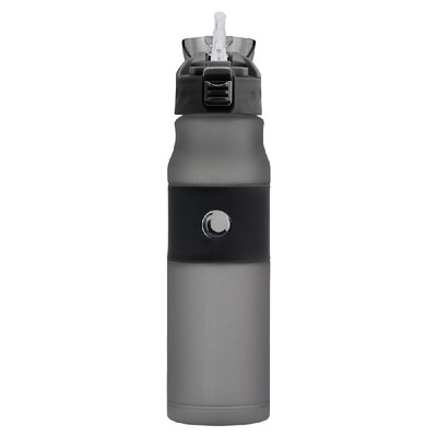 

600ml Sports Water Bottle with Straw BPA-Free Leak Proof Flip Top Drinking Water Bottle for Travel Outdoor Hiking Camping