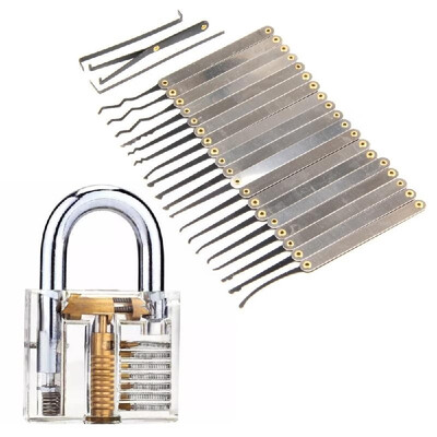 

Multifunctional Transparent Practice Padlock Universal Fine Quality Lock Picks Tools Set Opener Hand Tool Unlocking Locksmith Tool