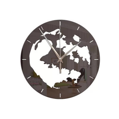 

Stickers Creative Earth 3D Acrylic Mirror Wall Clock DIY Wall Stickers Modern Clocks Home Decor Multi-color