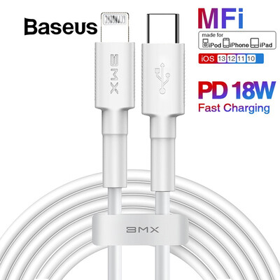 

Baseus Type-C to iP 18W PD fast charging MFi official certification data cable for iPhone 11AirpodsiPad