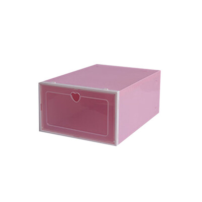 

Toponeto 1PC Foldable Clear Shoes Storage Box Plastic Stackable Shoe Organizer
