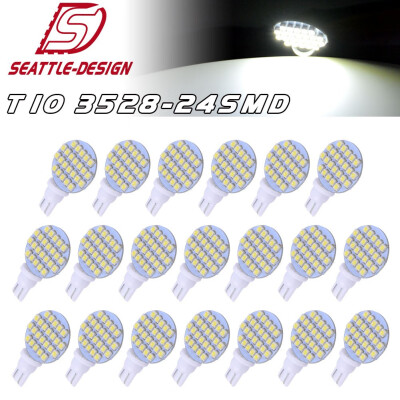 

20x T10 24SMD LED Super White RV Trailer Landscaping Dome Interior Light Bulbs