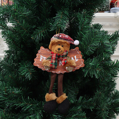 

Tailored Christmas Wooden Sign Pendants Old Man Snowman Deer Bear Cloth Fireplace Window