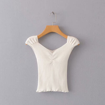 

Women Summer V-Collar Tube Wrapped Chest Slim Knitting Vest Bottoming Stretch Sling Bottoming Camisole