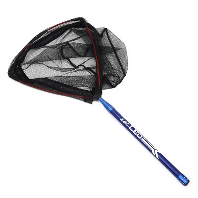 

21m Portable Mini Triangle Fishing Net Shrimp Net Lightweight Carbon Landing Net Brail with Telescoping Handle Rod