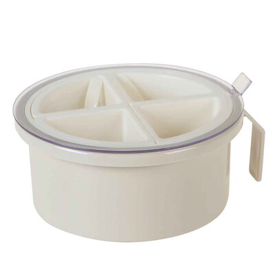 

Toponeto Multi-grid Spice Jar Round Seasoning Box Salt Pepper Dispenser Storage Rack