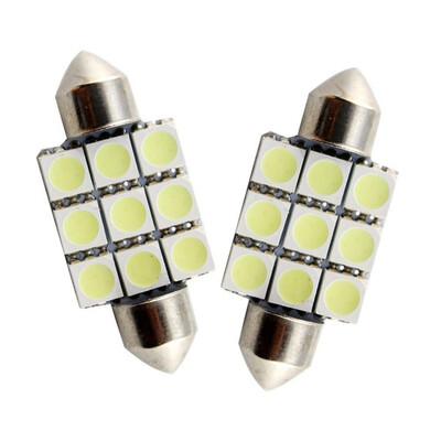 

2 Pcs 39mm 5050 9smd LED Festoon Dome Lighting Car Interior Reading Light