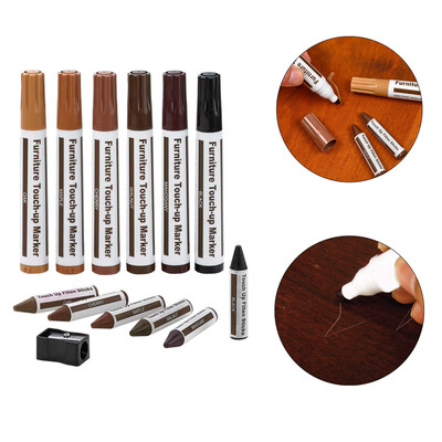 

Siaonvr Wood Furniture Repair Pen Marker Pen Wax Scratch Filler Remover Repair Fix 12Pc