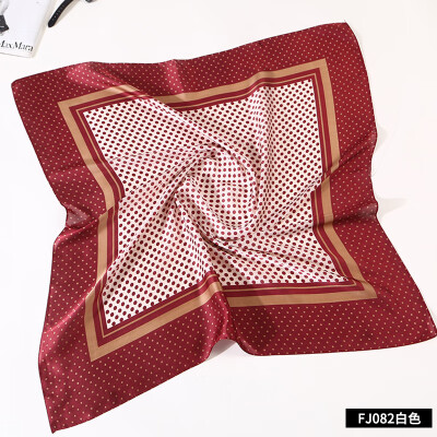 

New Europe&the United States dot square scarf small squares business unit ladies professional performance silk scarf wholesale FJ082