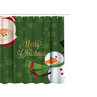 

Gobestart Christmas Waterproof Polyester Bathroom Shower Curtain Decor With Hooks 65x71
