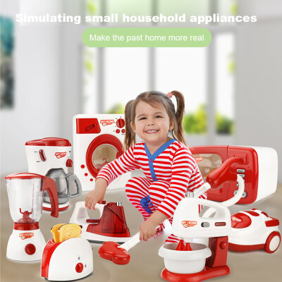 

Simulation small appliances childrens puzzle play home kitchen toys multi-function electric vacuum cleaner electric iron juice