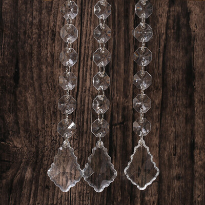 

Gobestart 10 Pcs Wedding Acrylic Beads Drops Chandelier Hanging Curtain Interior Decor