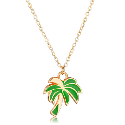 

2019 Coconut Tree Pendant Necklaces For Women Pendant Necklace For Women Gold Color Trendy Jewelry Chains Necklace Female