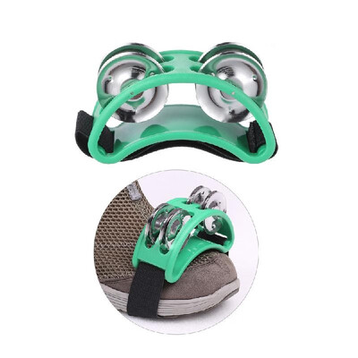 

Foot Tambourine Percussion Musical Instrument 2 Sets Metal Jingle Bell