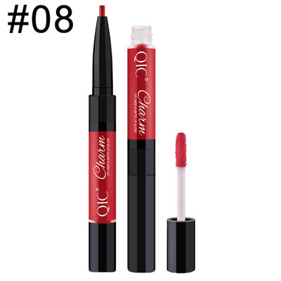 

Women Double Head Silky Matte Lip Liner Gloss Waterproof Long Lasting Lipstick