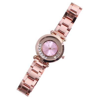 

Hot Selling Women Watches Flow Beads Dot Dial Ladies Quartz Wristwatch Alloy Strap Fashion Clock Dress Relojes Para Mujer