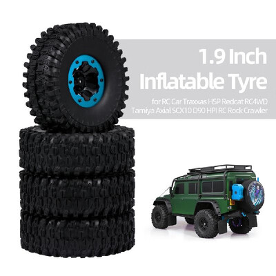 

4pcs 120mm 19 Inch Rim Rubber Inflatable Tyre Tire Wheel for RC Car Traxxas HSP Redcat RC4WD Tamiya Axial SCX10 D90 HPI RC Rock C