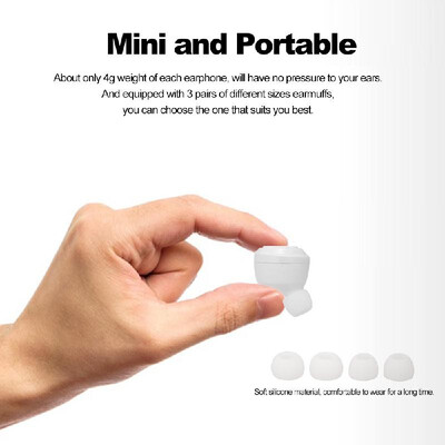 

A6 True Wireless Headphones Mini TWS Earphones Bluetooth 50 Earbuds In-Ear Sport Headset 300mAh Charging Box