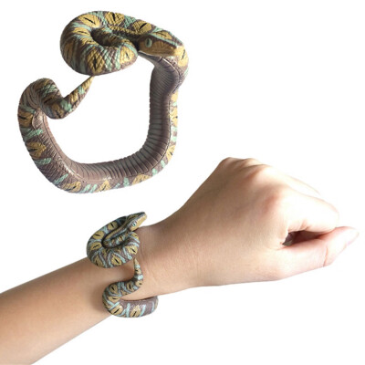 

Siaonvr Simulation Resin Animal Python Bracelet Handmade Painted PVC Material Toy