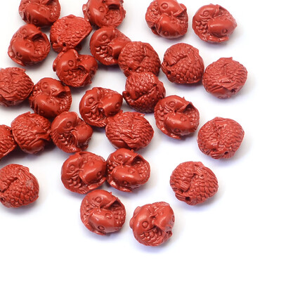 

Fish Cinnabar Beads FireBrick 1415x14x9mm Hole 12mm