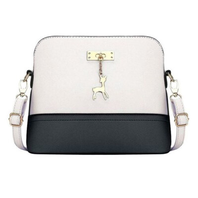 

Women Fashion Messenger Bag Faux Leather Handbag Casual Deer Pendant Tote