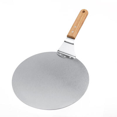 

Stainless Steel Anti-scald Pizza Spatula Oak Handle Cake Shovel Kitchen Kit